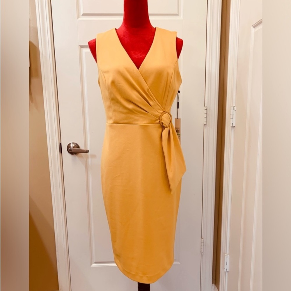 Calvin Klein Wrap Buckle Dress is Absolutely Stunnin